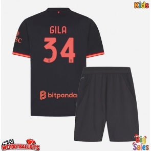 AC Milan Mario Gila #34 Replica Third Stadium Kit for Kids 2026-27 Short Sleeve (+ pants)